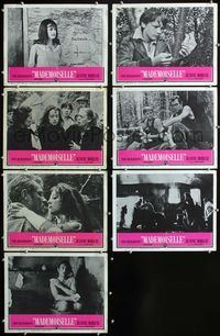 1d109 MADEMOISELLE 7 movie lobby cards '66 sexy French Jeanne Moreau, Tony Richardson