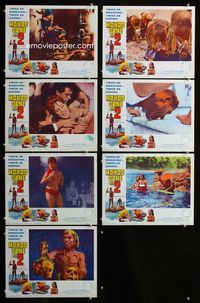 1d120 MONDO CANE 2 7 movie lobby cards '64 bizarre human oddities, twice as shocking!
