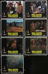 1d127 NED KELLY 7 movie lobby cards '70 Mick Jagger as legendary Australian bandit, Tony Richardson