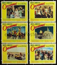 1d336 OKLAHOMA 6 movie lobby cards '56 Gordon MacRae, Shirley Jones, Rodgers & Hammerstein!