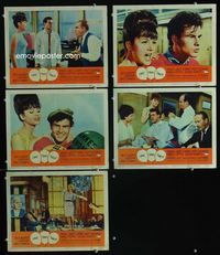 1d551 ONE TWO THREE 5 lobby cards '62 Billy Wilder, James Cagney, Horst Buchholz, Pamela Tiffin