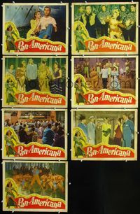 1d138 PAN-AMERICANA 7 movie lobby cards '45 Phillip Terry & lots of South American Latin bands!