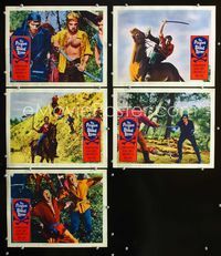 1d556 PIRATES OF BLOOD RIVER 5 movie lobby cards '62 Kerwin Mathews, Hammer
