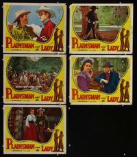 1d557 PLAINSMAN & THE LADY 5 movie lobby cards '46 Wild Bill Elliott, Vera Ralston, Pony Express!