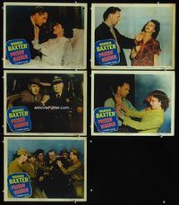 1d559 PRISON WARDEN 5 movie lobby cards '49 Warner Baxter, Anna Lee