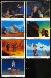1d146 QUEST FOR CAMELOT 7 Spanish/U.S. movie lobby cards '98 Warner Bros. King Arthur cartoon!