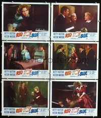 1d347 RED, HOT & BLUE 6 movie lobby cards '49 dancer Betty Hutton, Victor Mature