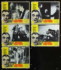 1d563 RETURN OF COUNT YORGA 5 movie lobby cards '71 Robert Quarry, AIP vampires!