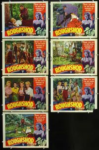1d155 ROUGHSHOD 7 movie lobby cards '49 super sleazy Gloria Grahame isn't good enough to marry!