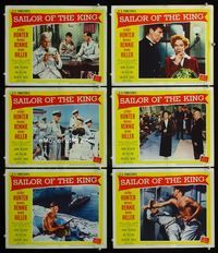 1d353 SAILOR OF THE KING 6 lobby cards '53 Roy Boulting, Jeff Hunter & Michael Rennie in the Navy!