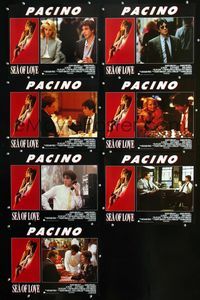 1d162 SEA OF LOVE 7 int'l movie lobby cards '89 Al Pacino, Ellen Barkin, John Goodman