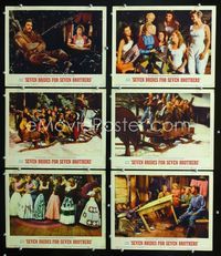 1d360 SEVEN BRIDES FOR SEVEN BROTHERS 6 movie lobby cards R62 Jane Powell, Howard Keel