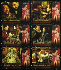 1d362 SHAKESPEARE IN LOVE 6 movie lobby cards '98 Gwyneth Paltrow, Joseph Fiennes, Geoffrey Rush
