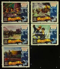 1d577 SHE WORE A YELLOW RIBBON 5 movie lobby cards '49 John Wayne, Joanne Dru, John Ford