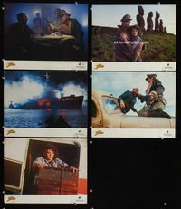 1d582 SKY PIRATES 5 English movie lobby cards '86 Indiana Jones rip-off!