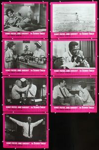1d173 SLENDER THREAD 7 lobby cards '66 Sidney Poitier keeps Anne Bancroft from committing suicide!
