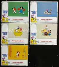 1d583 SNOOPY COME HOME 5 movie lobby cards '72 Charles M. Schulz, Peanuts, Charlie Brown!