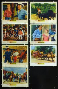 1d205 WESTBOUND 7 movie lobby cards '59 Randolph Scott, Virginia Mayo, Budd Boetticher