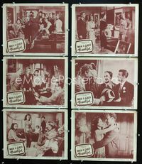 1d421 WHEN A GIRL'S BEAUTIFUL 6 movie lobby cards '47 Adele Jergens' face is his fortune!