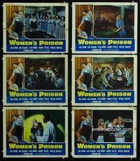 1d428 WOMEN'S PRISON 6 movie lobby cards '54 super sexy Cleo Moore in jail!