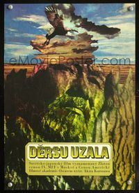 1e144 DERSU UZALA Czech movie poster '77 Akira Kurosawa, really different cool artwork by Ziegler!