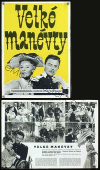 1e149 GRAND MANEUVER DS Czech movie poster '55 Michele Morgan, Gerard Philipe