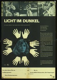 1e025 MIRACLE WORKER East German 16x23 '62 Anne Bancroft, Patty Duke as Helen Keller, Kempfer art!