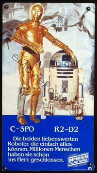 1e199 EMPIRE STRIKES BACK German 18x33 poster '80 George Lucas, great close image of C-3PO & R2-D2!