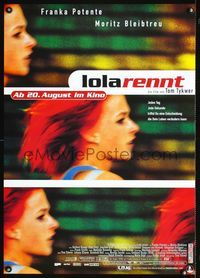 1e270 RUN LOLA RUN advance German movie poster '98 sexy Franka Potente, Lola Rennt!