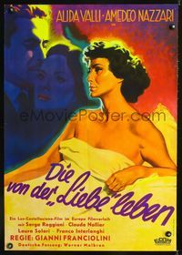 1e288 WORLD CONDEMNS THEM German movie poster R60s art of sexy Alida Valli, The World Condemns Them!