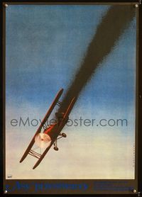 1e413 ACES HIGH Polish 19x27 poster '76 wonderful different airplane art by Mieczyslaw Wasilewski!