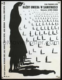 1e418 EVERYONE DIES IN HIS OWN COMPANY Polish 19x27 movie poster '76 really cool artwork by Socha!