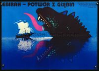 1e471 GODZILLA VS. THE SEA MONSTER Polish 23x33 '78 best different art by Mieczyslaw Wasilewski!