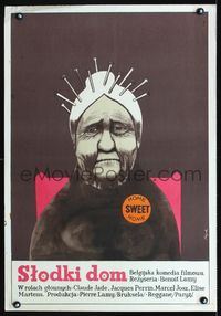 1e480 HOME SWEET HOME Polish 23x33 movie poster '73 Benoit Lamy, great Jerzy Flisak art!