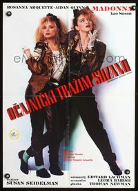 1e082 DESPERATELY SEEKING SUSAN Yugoslavian movie poster '85 bad girls Madonna & Rosanna Arquette!
