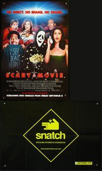 1f069 SCARY MOVIE/SNATCH two-sided advance/teaser English 24x35 '00 really cool 2-sided design!