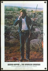 1f010 AMERICAN DREAMER special 22x33 '71 cool image of Dennis Hopper smoking joint & holding gun!