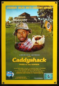 1f005 CADDYSHACK TIGER VS. THE GOPHER DS special 27x40 '04 golfer Tiger Woods for American Express!