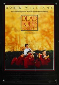 1f106 DEAD POETS SOCIETY special 18x26 '89 inspirational school teacher Robin Williams, Peter Weir