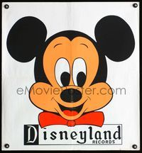 1f024 DISNEYLAND RECORDS music store poster '70s great huge Mickey Mouse image!