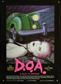 1f023 D.O.A. special 23x33 poster '80 punk rock music, Sex Pistols, wild Soyka art!