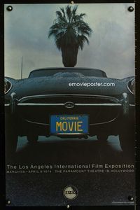 1f116 FILMEX '74 special 18x28 poster '74 Los Angeles Film Festival, cool Jaguar XK-E car close up!