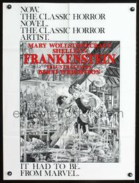 1f031 FRANKENSTEIN special graphic novel poster '83 cool Berni Wrightson horror art!