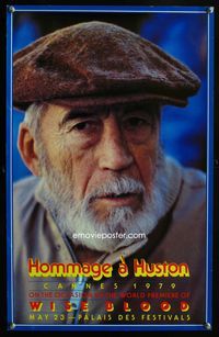 1f185 HOMMAGE A HUSTON special 14x22 poster '79 great close up portrait of director John Huston!