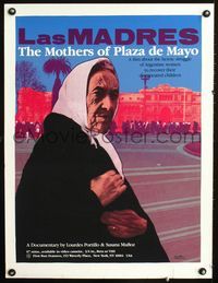 1f139 MOTHERS OF PLAZA DE MAYO heavy stock special video 22x29 poster '85 Las Madres!