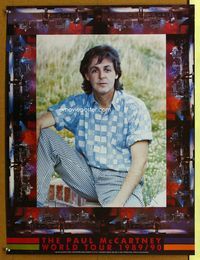 1f143 PAUL MCCARTNEY WORLD TOUR 1989/90 commercial poster '89 great close portrait by Linda!