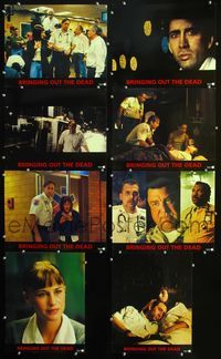 1g168 BRINGING OUT THE DEAD 8 lobby cards '99 paramedic Nicolas Cage, Arquette, Martin Scorsese