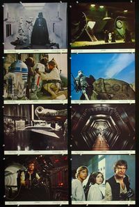 1g613 STAR WARS 8 color 11x14s '77 George Lucas classic sci-fi epic, Mark Hamill, Harrison Ford