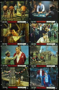 1g697 VOLUNTEERS 8 English movie lobby cards '85 Tom Hanks, John Candy, Rita Wilson, Peace Corps!
