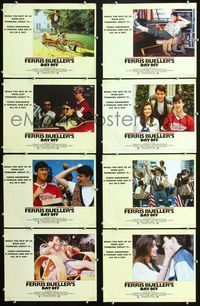 1g288 FERRIS BUELLER'S DAY OFF 8 English LCs '86 Matthew Broderick, John Hughes teen classic!